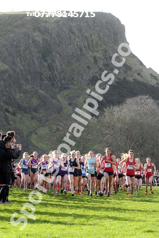 Womens short race  2020 BUCS Cross Country Champs., Edinburgh.  Photo: David T. Hewitson/Sports for All Pics